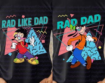 Cartoon Rad Dad Png, Rad Like Dad Png, Dad Life Png, New Dad Gift, Cartoon Dad Png, Father's Day Gift, Fathers Day Png, Dad and Kid Matching