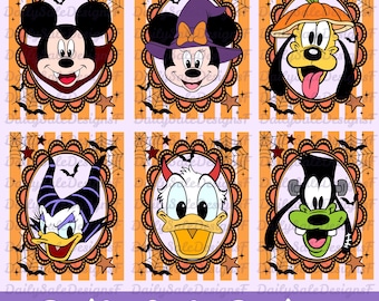 Striped Mouse Halloween Png Bundle, Mouse and Friends in Halloween Costumes, Not So Scary Party Png, Spooky Season Png, Instant Download