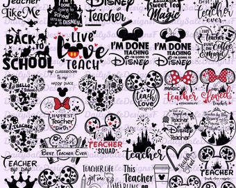 Mouse Teacher Svg Png, Back to school svg, teach love inspire svg, castle svg, Magical teacher svg File