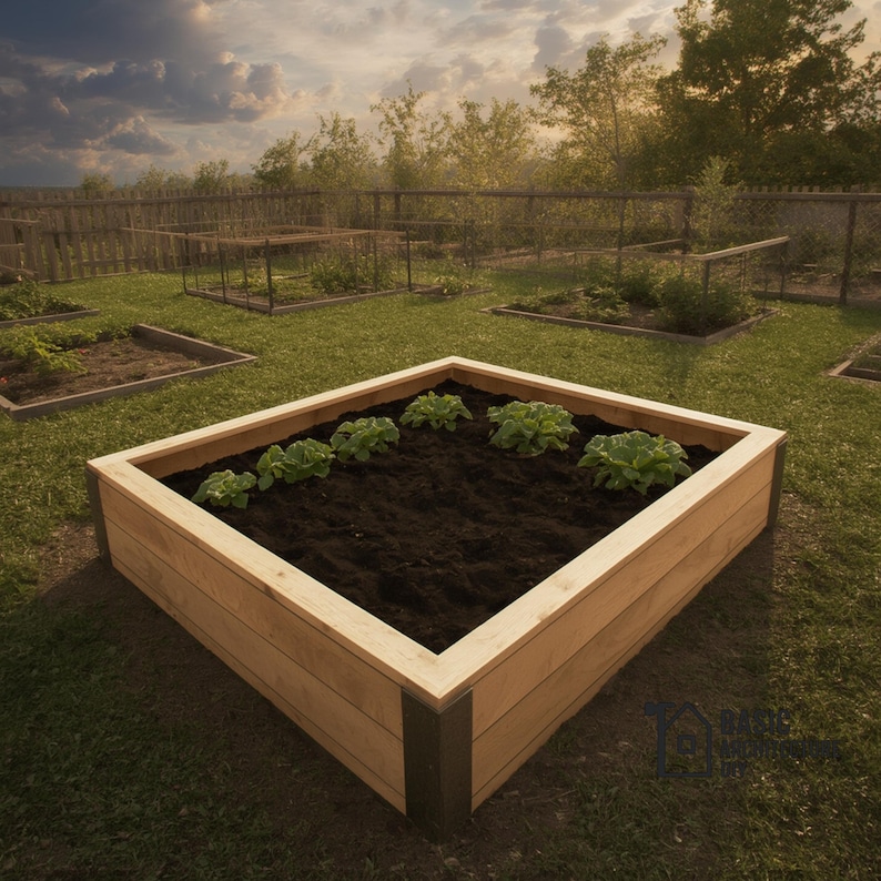 DIY 4x4 Raised Garden Bed DIY Plan: Step-by-step Guide PDF Download - Etsy