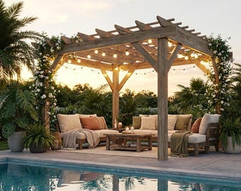 DIY 10x12ft 4-Leg Pergola DIY Plan: Step-by-Step Guide PDF Download