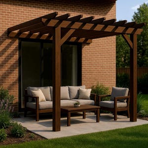 DIY Wall Mounted Pergola Plan: 10x12 ft, Step-by-Step Guide PDF Download