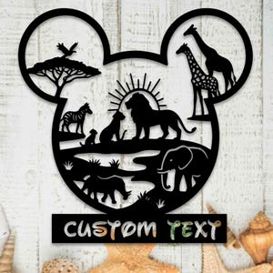 Custom Lion King Metal Sign, Kids Nursery Room Decor, Disney Lovers Name Sign, Family Name Sign, Hakuna Matata Wall Sign,No Worries Wall Art