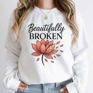 Red Rose Heartbreak PNG: Broken Girl Sublimation Design (Digital Download)
