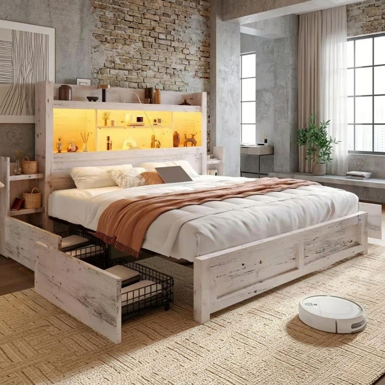 Wooden Platform Bed