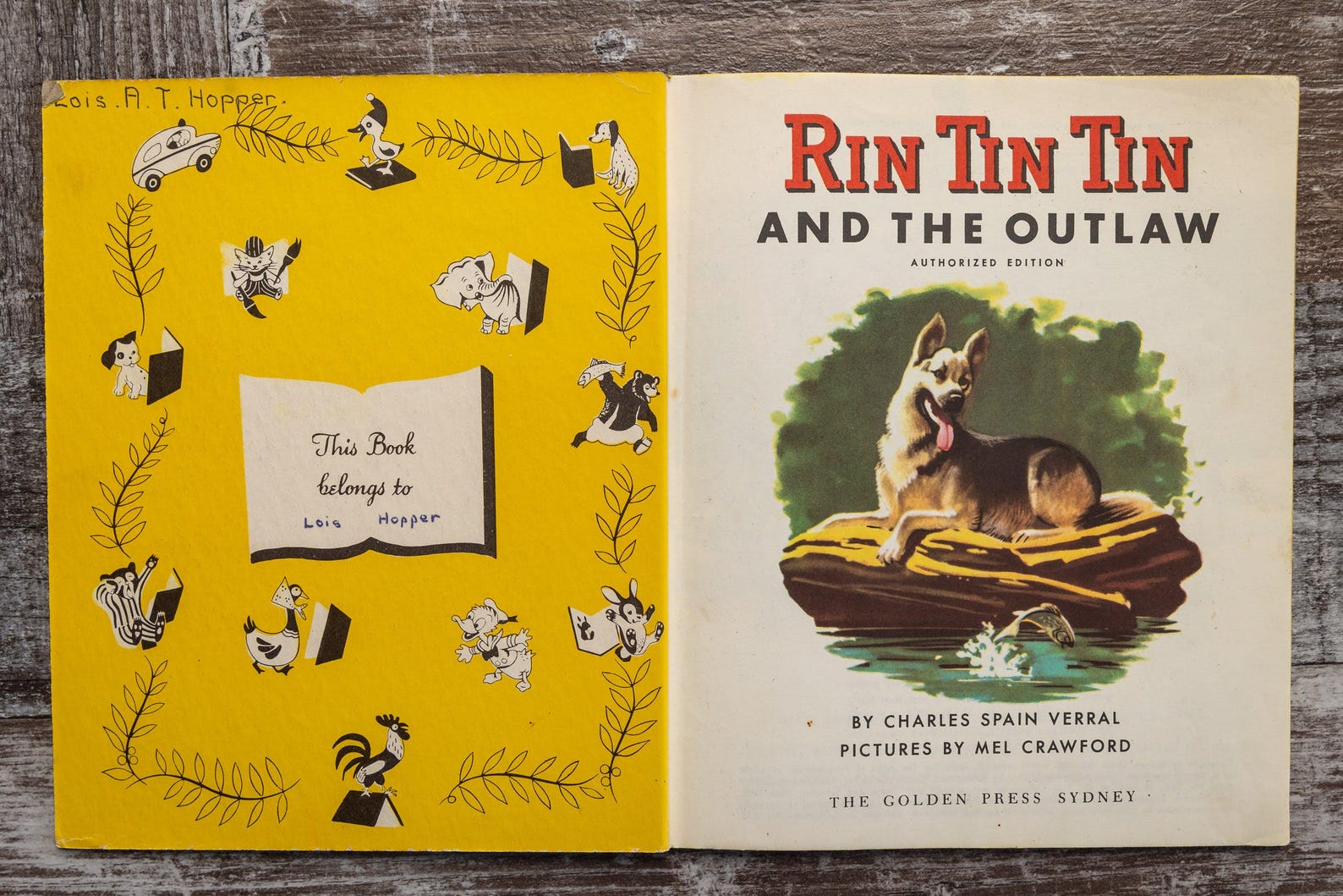 Marline Rin Book Rin Tin Tin and the Outlaw • Vintage Little Golden Book • Classic ...