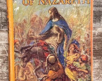 Antique 1930 Jesus of Nazareth: Stories of the Master & His Disciples by Agnes Adams – Vintage Book