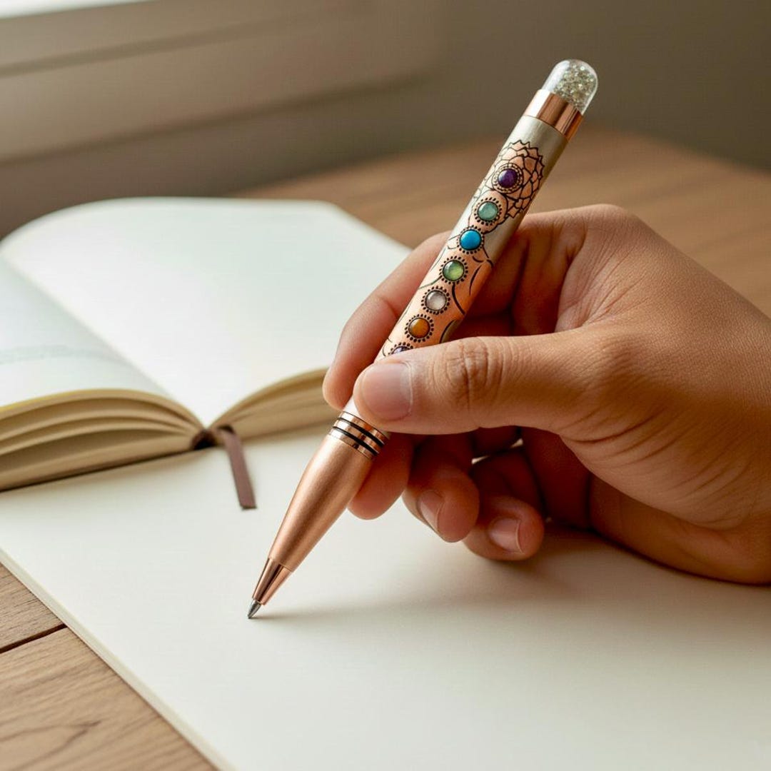 Write Crystal Chakra Crystal Writing Pen | Energy Balance Ballpoint Pen With Gift Box ...