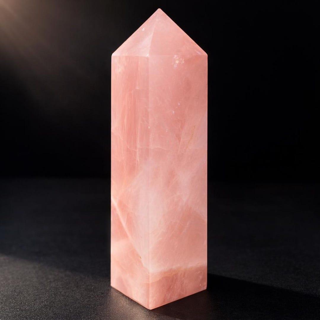 Large Rose Quartz Crystal Tower 160 Mm Polished Pink Healing Crystal ...