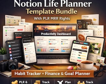 オールインワンのNotionライフプランナー – 生産性と財務ダッシュボード | PLR MRRライセンス