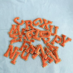 Chenille alphabet patches, Embroidered name patches, Chenille letter iron-on patch, Self Adhesive Patches, Iron on patches, alphabet patches