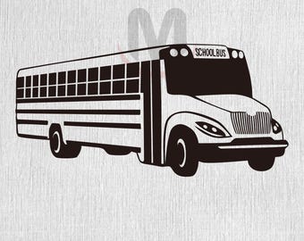 Autobús escolar SVG EPS PDF PNG DXF para Cricut, corte láser y diseño de sublimación