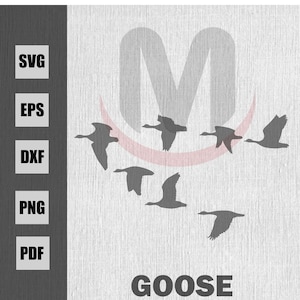 flying Canada goose silhouette svg png dxf eps pdf