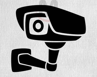 Plik SVG PDF z sylwetką CCTV do cięcia laserowego do tworzenia rękodzieła