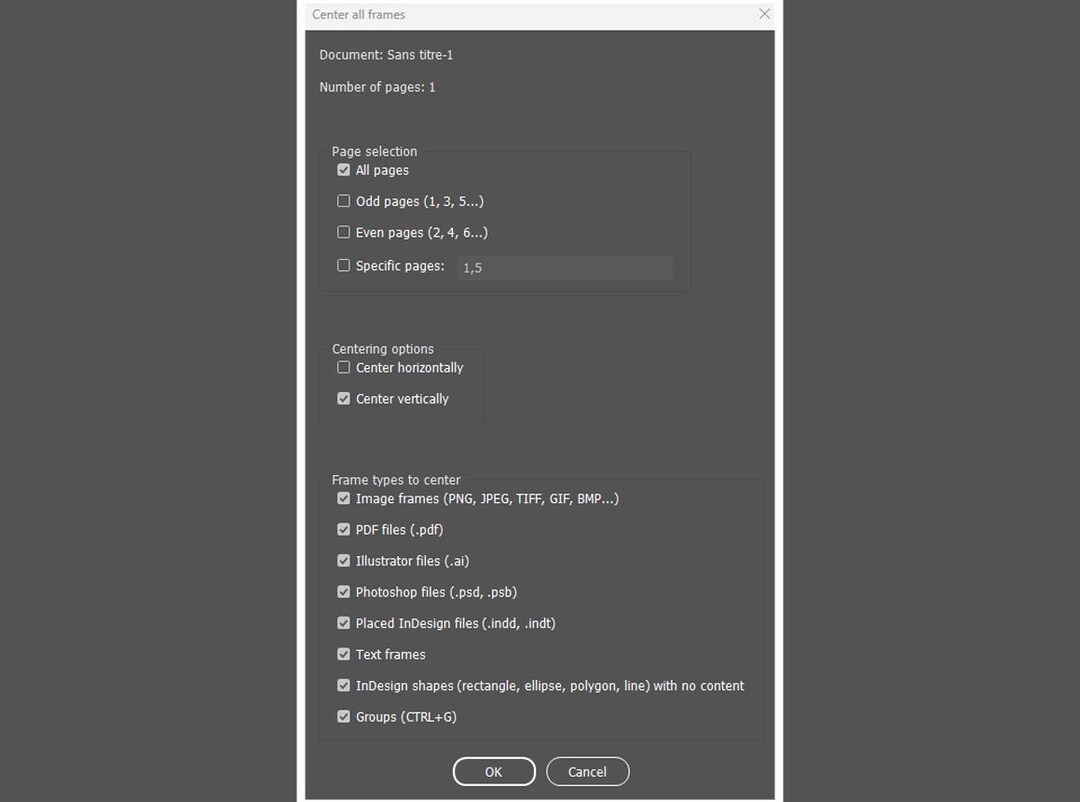 Full Script Nh Indesign Script to Automatically Center Frames - Etsy