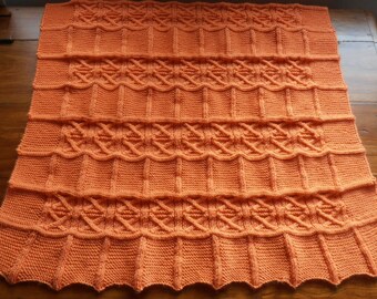Blanket, throw, afghan, lapghan knitting pattern