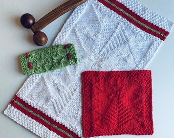 Holiday Bath Set Knitting Patterns for making/gifting