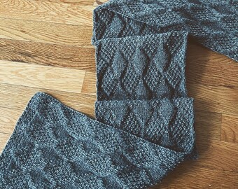 Reversible Lattice Scarf Knitting Pattern for making/gifting
