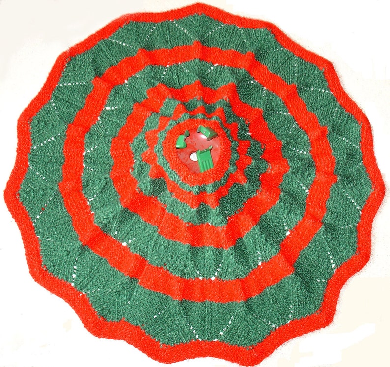 Knitting Pattern for a Christmas Tree Skirt Etsy