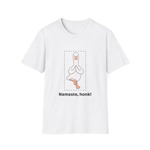 Namaste, Honk! Funny Unisex T-Shirt for Goose Lovers, Perfect for Yoga, Gifts, Casual Wear, Bird Lover Apparel