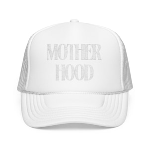 Embroidered Foam Trucker Hat for Moms, Motherhood Baseball Cap, Mom Life Gift, Embroidered Hat with Mesh, Adjustable Hat for Women