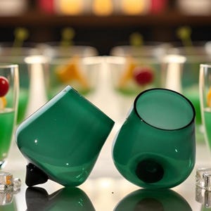 Tilted Whiskey Glass with Rotating Base | 210ml Spinning Glass for Whiskey, Neat Scotch Cocktails | Unique Swirl Glass for Bar & Gifting