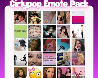 GIRLYPOP I Choose the Bear 50 Emote Pack 2 | Funny Meme Emotes for Twitch, Discord, YouTube | Instant Download