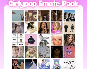 GIRLYPOP I Choose the Bear 50 Emote Pack 3 | Funny Meme Emotes for Twitch, Discord, YouTube | Instant Download