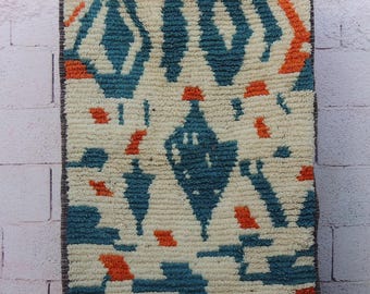 White Beni Ourain Rug | Handmade Moroccan Wool Rug | Custom Size