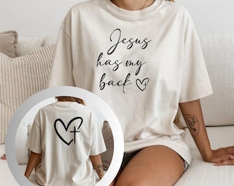 Jesus Has My Back PNG, Christian Bible Verse Design (Digital Download)
