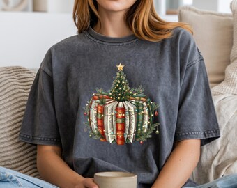 Christmas Book Tree PNG, Librarian Christmas Png, Christmas Season Digital Download for Teachers, Retro Christmas Reading Sublimation Design