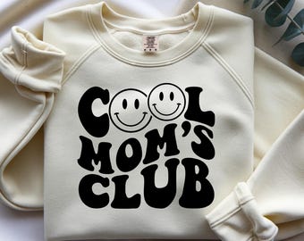 Cool Moms Club svg png eps dxf Retro Wavy Mom Shirt Design File