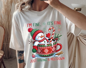 Grappig citaat schattige sneeuwpop kerst png, grappige kerstsneeuwman hete cacao grappige winter png Sarcastische kerst Merry Xmas design png