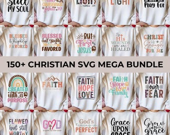 Megapaquete de SVG cristianos: Más de 150 diseños de versículos bíblicos y escrituras (descarga digital)