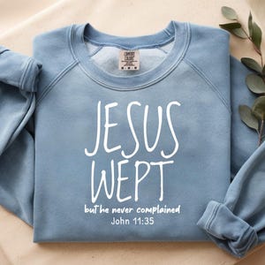 Jesus Wept SVG PNG, Minimalist Christian Design, Bible Verse John 11:35, Faith Shirt Design