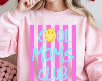 Cool Moms Club PNG, design PNG per mamma, sublimazione per la vita da mamma, grafica retrò per mamma, download digitale per la stampa su maglietta
