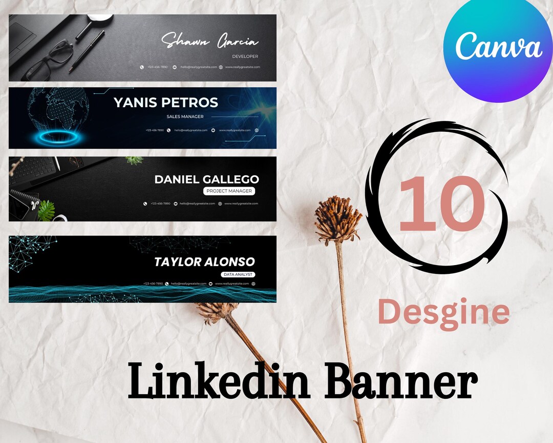 Linkedin Banner Template | Professional Linkedin Cover Photo | Editable ...