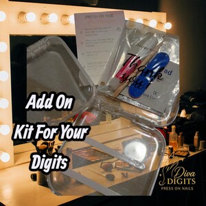 Press On Nails Add On Kit – Storage Case & Extra Application Kit for Reusable Gel Nails