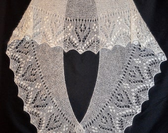 Knitting Pattern: "Valley of Flowers" Lace Shawlette, Shawl (PDF Pattern) Eng only