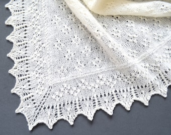 Knitting Pattern: "Celestina" Square Lace Shawl (Digital Pattern) ENG only