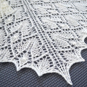 Shawl pattern "Precious Lace". Lace wrap, scarf, triangular shawl. Original design. PDF pattern. LaceKnit design