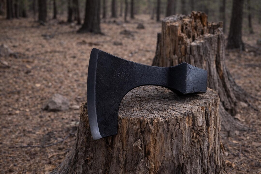 Hand Forged Iron Axe Head - Medieval Inspired Rustic Display Piece - Etsy