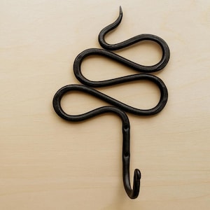 Snake Wall Hook, Rustic Plant Hanger, Handcrafted Entryway Organizer