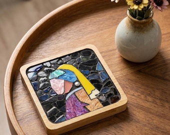 DIY Mosaic Coaster Kit, Handmade Craft Materials for Creative Home Decor, Art Project Gift for Craft Lovers