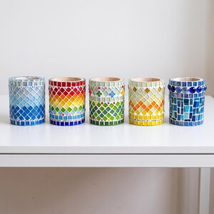 DIY Mosaic Pen Holder Kit, Desk Organizer Craft Project, Office Decor Activity, Creative Gift for Craft Lovers