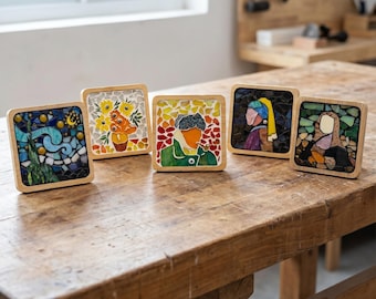 Mosaik-Untersetzer-DIY-Kit, handgemachtes Handwerksprojekt für Erwachsene, kreatives Wohnkulturgeschenk, entspannende Kunstaktivität