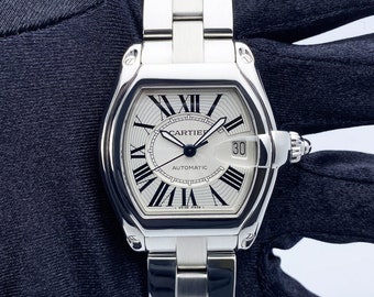 Cartier Roadster Herrenuhr aus Edelstahl