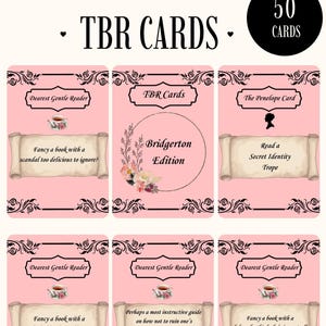 Regency Era TBR Prompt Cards, Historical Romance Reading Challenge (PDF Download)