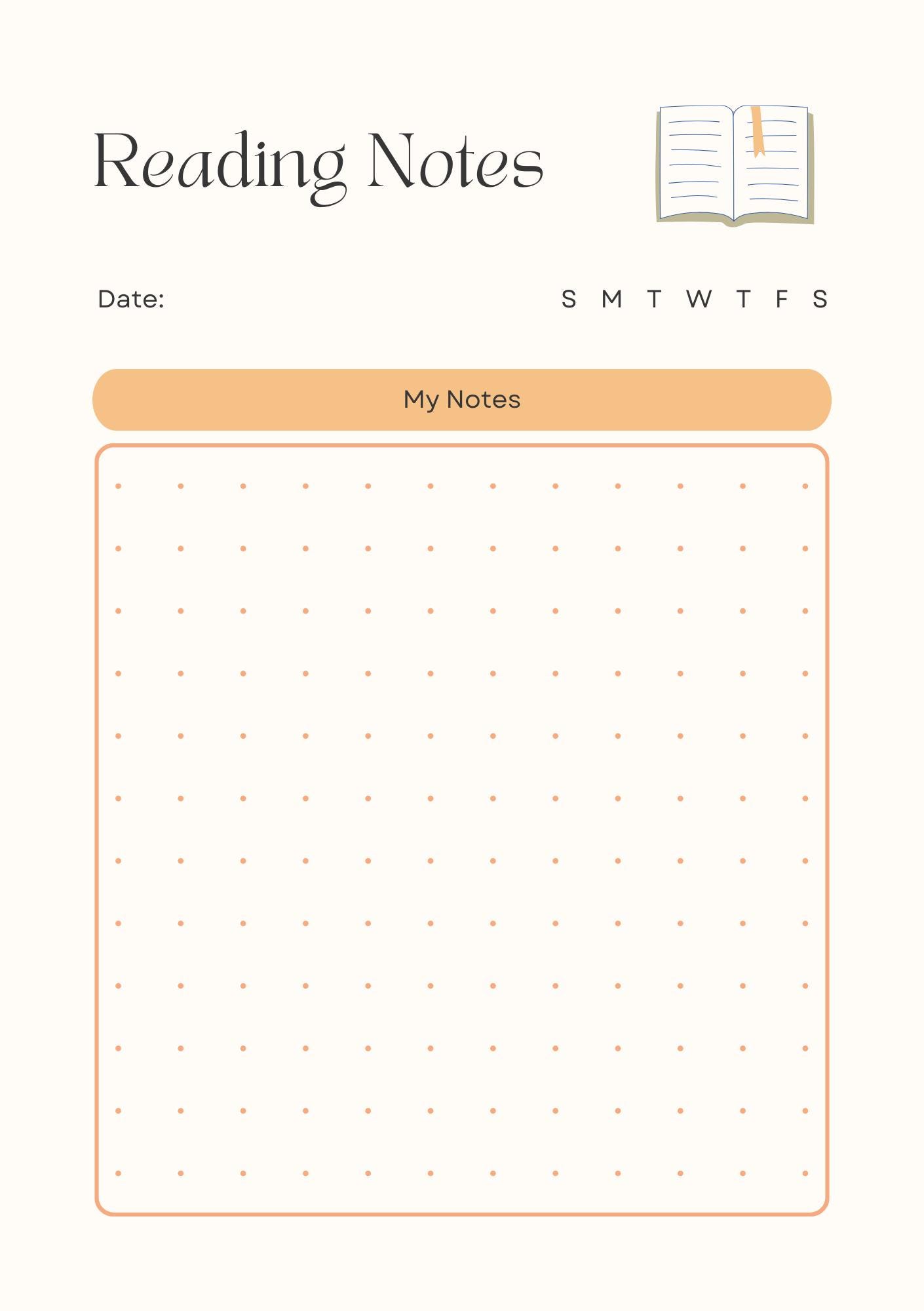 Printable Reading Journal Template: Book Review & Tracker (digital ...