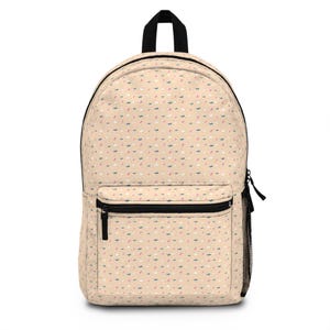 Chic Patterned Backpack | Trendy School Bag, Stylish Travel Backpack, Floral Casual Bag, Gift for Students, Eco-Friendly Backpack
